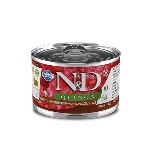 Farmina N&D Quinoa Mini Pastete Hundefutter (Nassfutter, mit hochwertigen Vitaminen und natürliche Antioxidantien, ohne Mais, Zutaten: Wildbret und Kokosnuss, Portionsgröße: 140 g) von Farmina