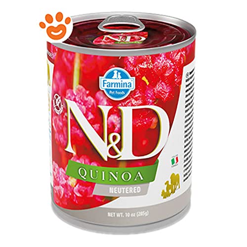 Farmina N&D Quinoa Pastete Hundefutter (Nassfutter, mit hochwertigen Vitaminen und natürliche Antioxidantien, ohne Mais, Zutaten: Quinoa, Portionsgröße: 285 g) von Farmina