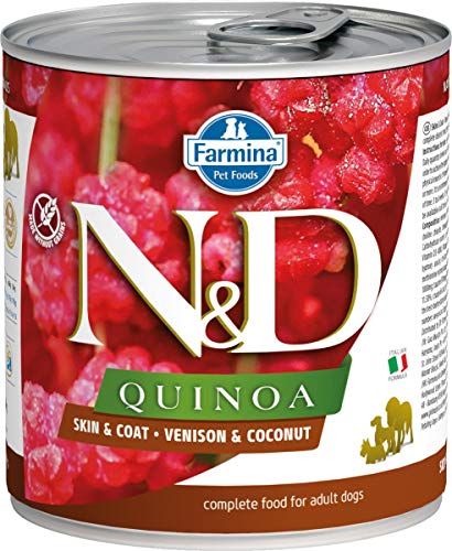 Farmina N&D Quinoa Pastete Hundefutter (Nassfutter, mit hochwertigen Vitaminen und natürliche Antioxidantien, ohne Mais, Zutaten: Wildbret und Kokosnuss, Portionsgröße: 285 g) von Farmina