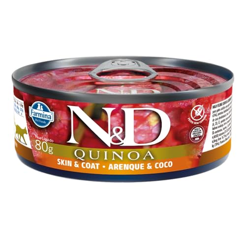 Farmina N&D Quinoa Pastete Katzenfutter(Nassfutter, mit hochwertigen Vitaminen und natürliche Antioxidantien, ohne Mais, Zutaten: Hering und Kokosnuss, Portionsgröße: 80 g) von Farmina