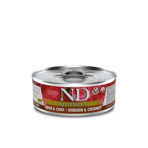 Farmina N&D Quinoa Pastete Katzenfutter(Nassfutter, mit hochwertigen Vitaminen und natürliche Antioxidantien, ohne Mais, Zutaten: Wildbret und Kokosnuss, Portionsgröße: 80 g) von Farmina