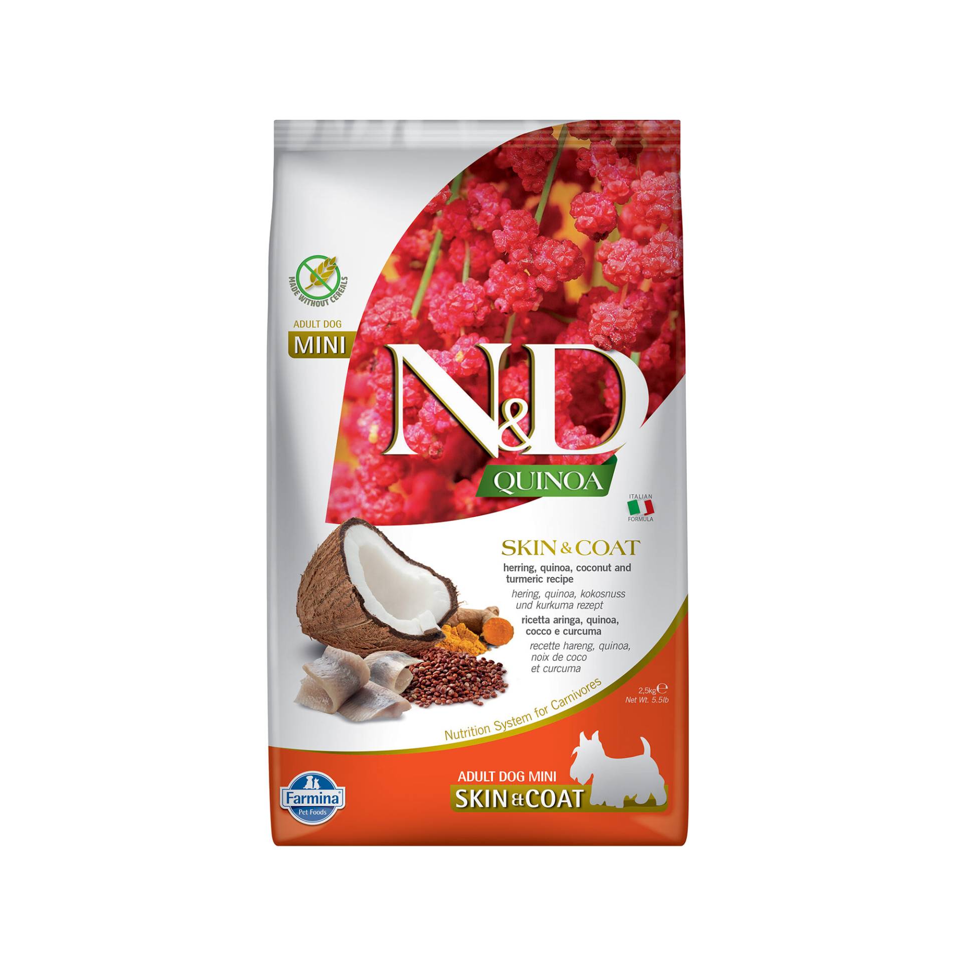 Farmina N&D Quinoa Skin & Coat Adult Mini Hundefutter - Hirsch - 2,5 kg von Farmina