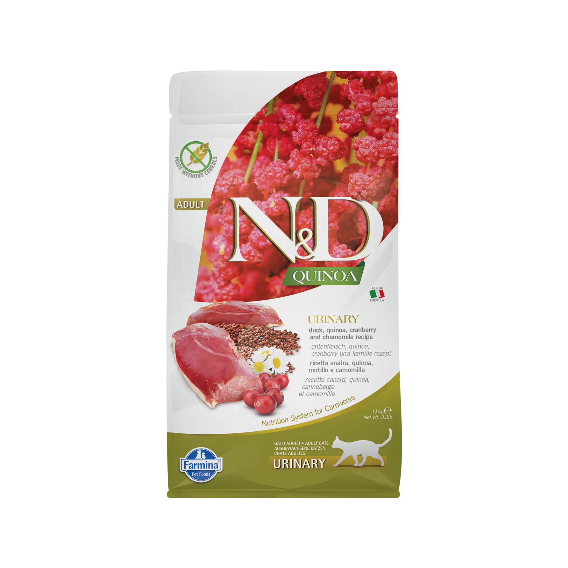 Farmina N&D Quinoa Urinary Adult Katzenfutter - Ente - 1,5 kg von Farmina