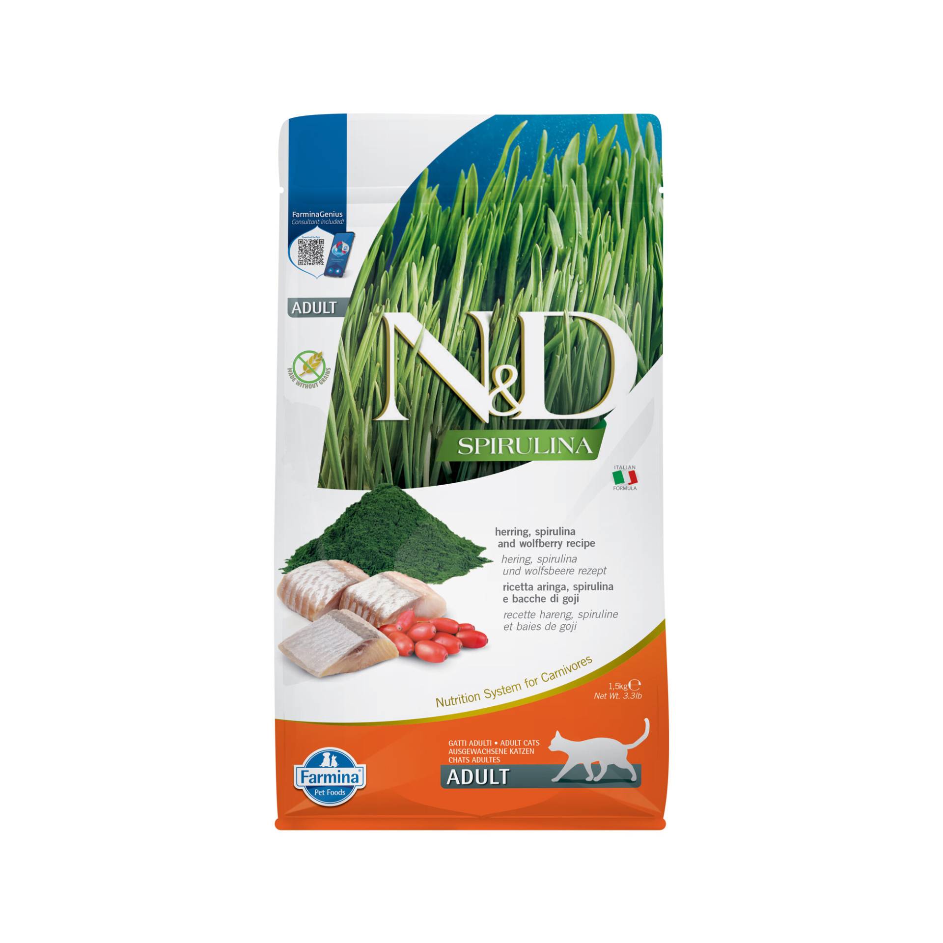 Farmina N&D Spirulina Adult Cat - Hering - 1,5 kg von Farmina