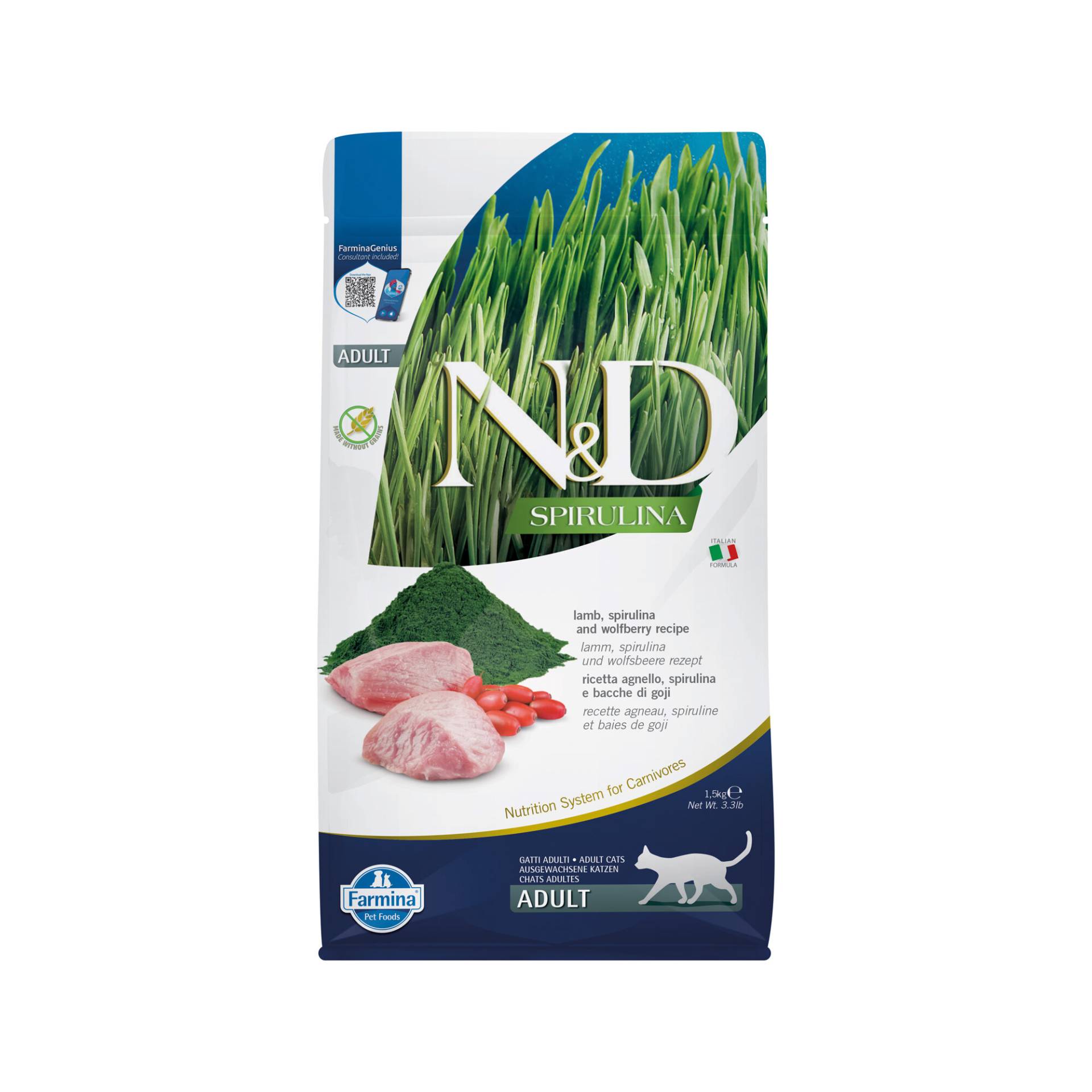 Farmina N&D Spirulina Adult Cat - Lamm - 1,5 kg von Farmina