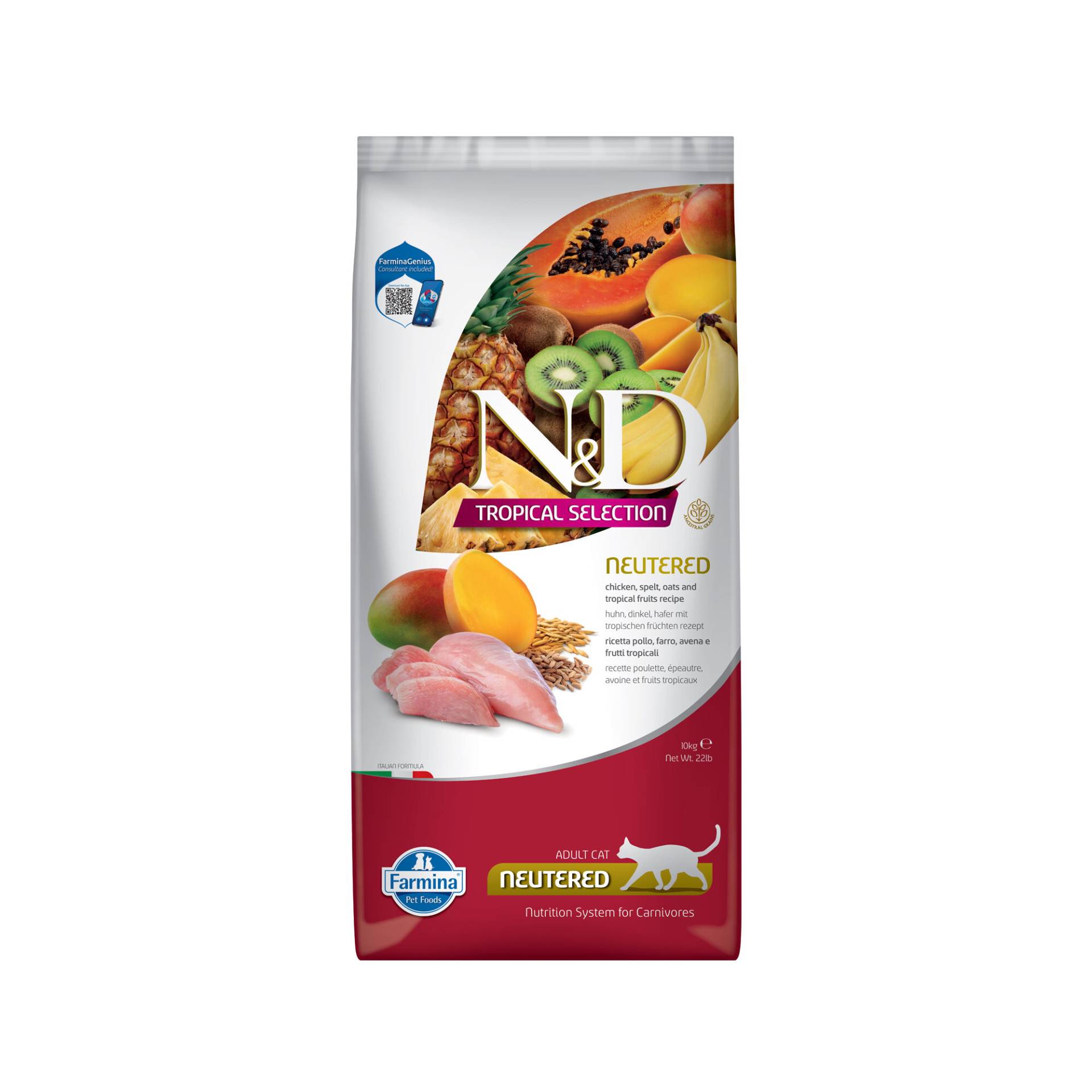 Farmina N&D Tropical Neutered Huhn - Katzenfutter -  5 kg von Farmina