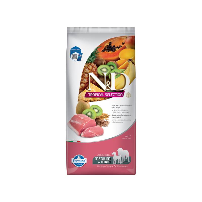 Farmina N&D Tropical Adult Dog Medium & Maxi - Schwein - 10 kg von Farmina
