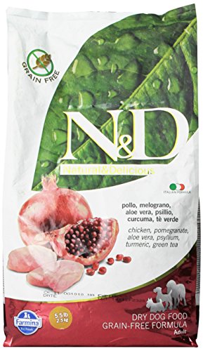 Farmina Hundefutter Trockenfutter N&D Huhn & Granatapfel, Getreidefrei - Natural Delicious (2500 Gramm) , 2.5 Kg (1Er Pack) von Farmina Pet Foods