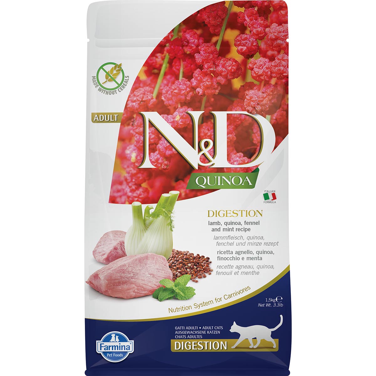 N&D Cat Quinoa Digestion Lamb 1,5kg von Farmina