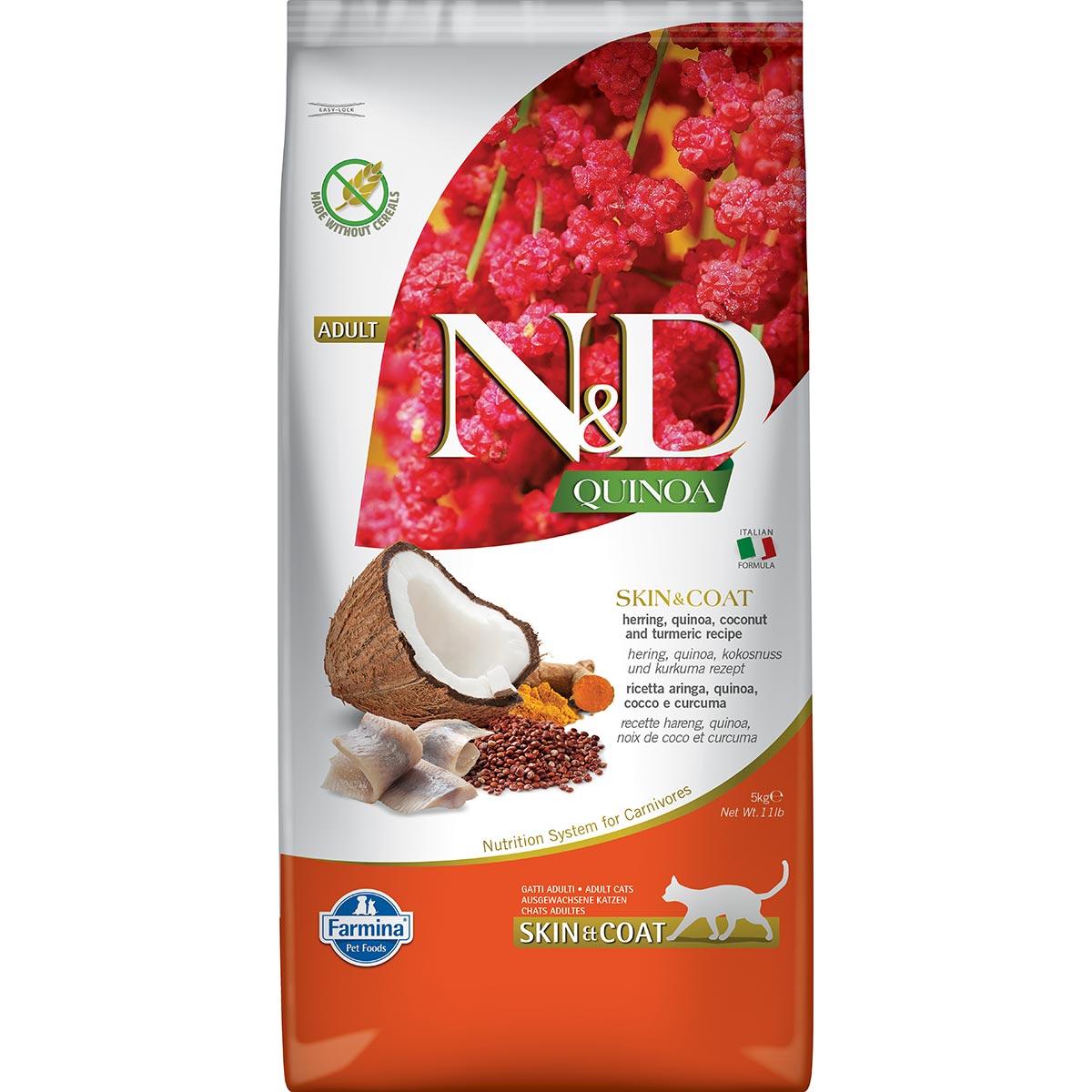 N&D Cat Quinoa Skin & Coat Herring 5kg von Farmina