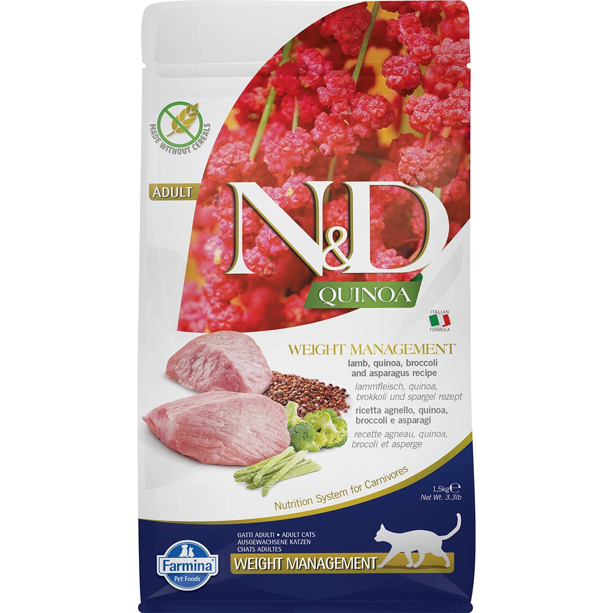 N&D Cat Quinoa Weight Management Lamb 1,5kg von Farmina