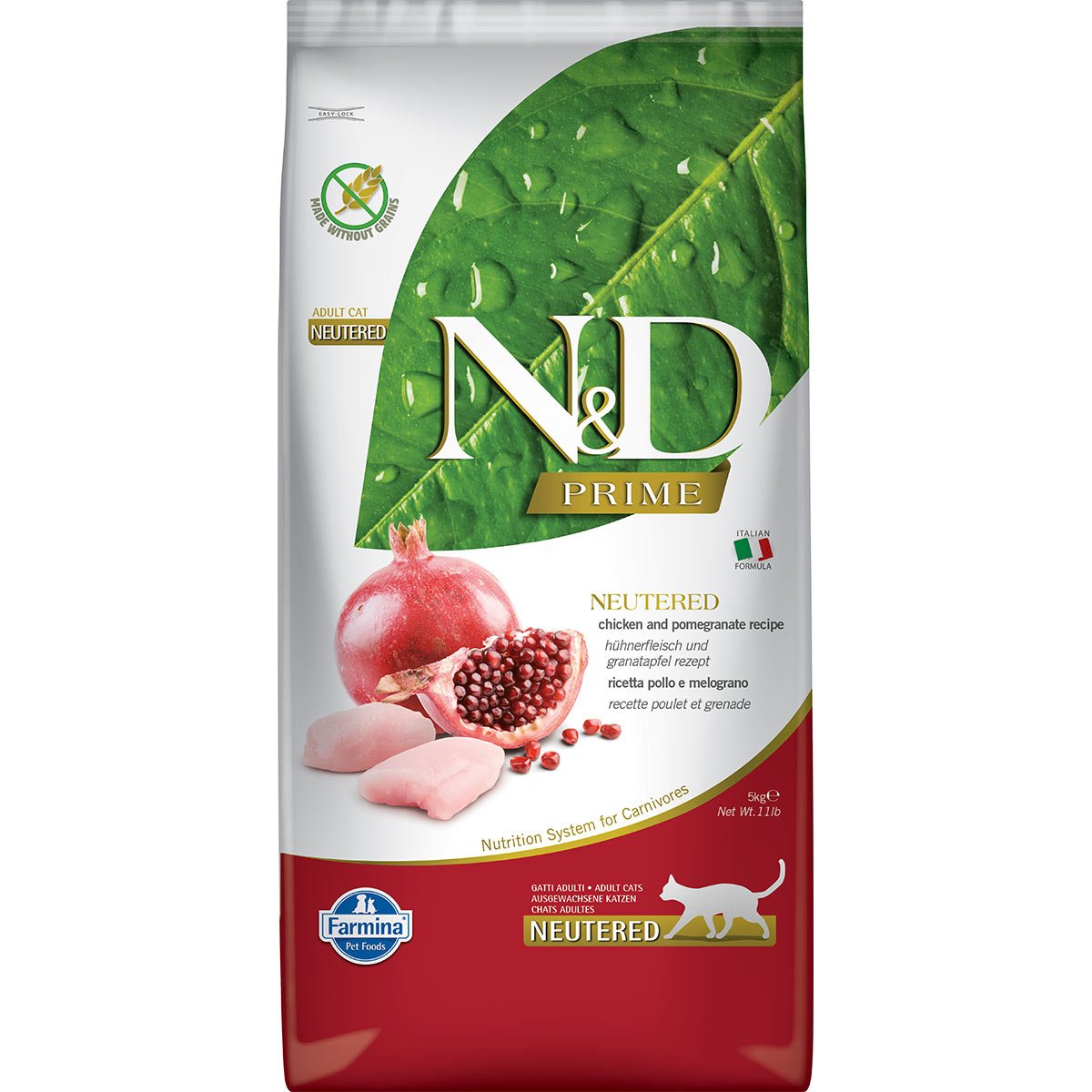 N&D Huhn&Granatapfel für kastrierte Katzen getreidefrei 5kg N&D Huhn&Granatapfel für kastrierte Katzen getreidefrei 5kg von Farmina