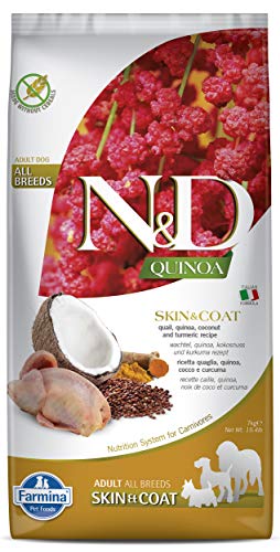 Farmina N&D Quinoa Pellets Hundefutter (Trockenfutter, mit hochwertigen Vitaminen und natürliche Antioxidantien, ohne Mais, Zutaten: Wachtel, Portionsgröße: 7 kg) von Farmina