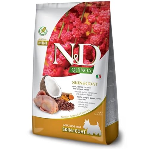 N&D Quinoa Dog Skin & Coat, Quail & Coconut Adult Mini 2,5 KG von Farmina