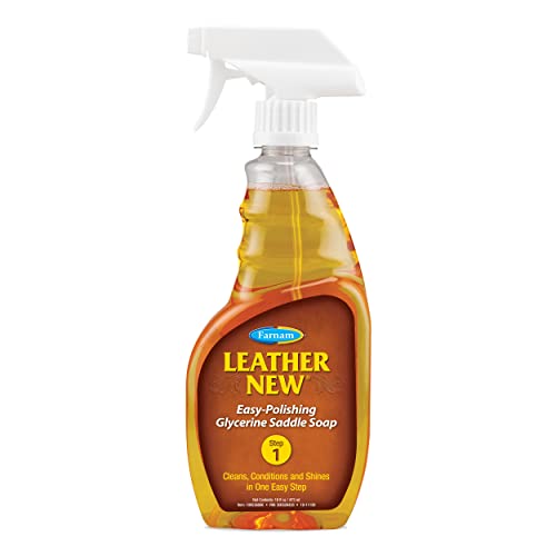 Farnam Leather New 473ml Sattelseife flüssig Glycerin, Leder Reiniger Sprühflasche, Pferde von Farnam