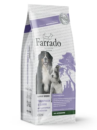 Farrado Lamm & Thunfisch - Hundetrockenfutter für ausgewachsene Hunde Aller Rassen - getreidefrei, glutenfrei, zuckerfrei (4kg) von Farrado