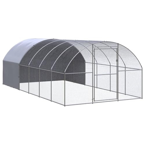Fasba Hühnerkäfig, Hühnerstall, Freigehege für Hühner Kleintiere, Hühnerhaus, 3x6x2 m Verzinkter Stahl von Fasba