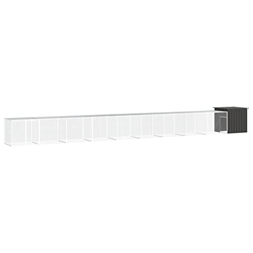 Fasba Hühnerkäfig Hühnerstall Hühnerhaus Geflügelstall Freilaufgehege Hühnervoliere Kaninchenstall Anthrazit 1000x91x100 cm Verzinkter Stahl von Fasba