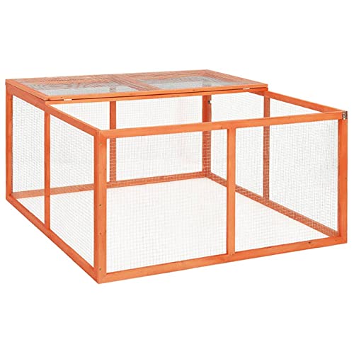 Fasba Kaninchenstall Hasenstall Kleintierhaus Kleintierstall 124x120x60 cm Massivholz Tanne von Fasba