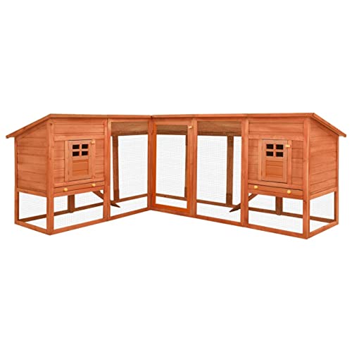 Fasba Kaninchenstall Hasenstall Kleintierhaus Kleintierstall mit Freilauf Braun Tanne Massivholz von Fasba