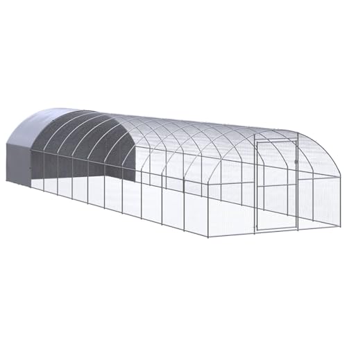 Fasba Outdoor-Hühnerkäfig, Hühnerstall, Freigehege für Hühner Kleintiere, Hühnerhaus, 3x12x2 m Verzinkter Stahl von Fasba