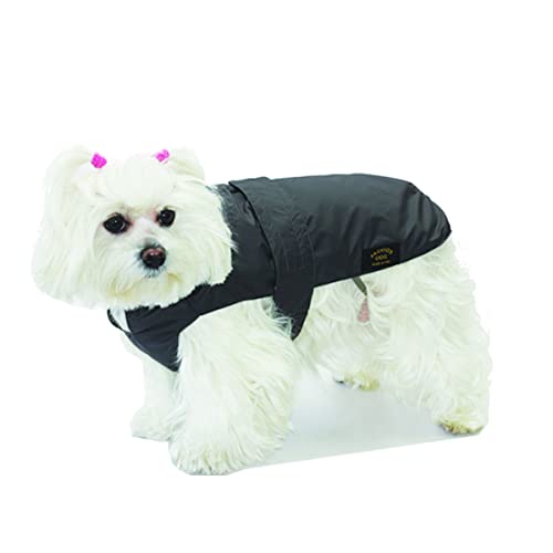 Fashion Dog Hundemantel mit Kunstpelz-Futter - Schwarz - 27 cm von Fashion Dog