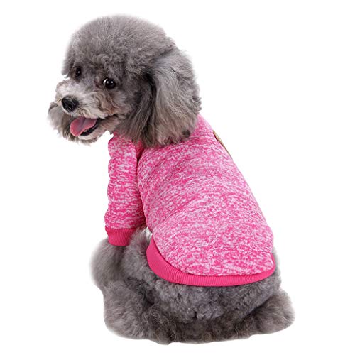 Fashion Focus On Pet Dog Clothes Knitwear Dog Sweater Soft Thickening Warm Pup Dogs Shirt Winter Puppy Sweater for Dogs (X-Large, Rose) von JECIKELON