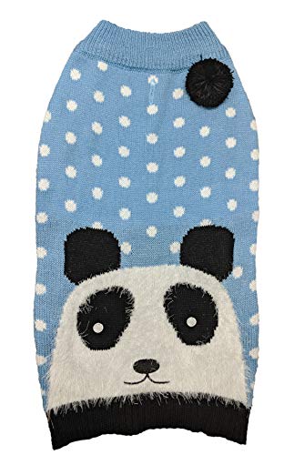 Fashion Pet Panda Pullover für Hunde, Größe M, Blau von Fashion Pet