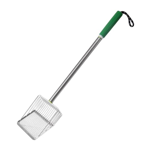 FashionCha Edelstahlkatzen Sandschaufel Metallstreu Scooper Nicht -Stall -Reinigungstrom mit langem Griff für Welpenhasen, GrÜn FashionCha Edelstahlkatzen Sandschaufel Metallstreu Scooper Nicht -Stall -Reinigungstrom mit langem Griff für Welpenhasen, GrÜn von FashionCha