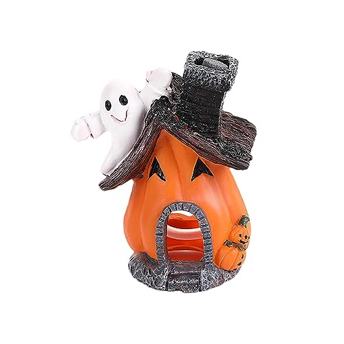 FashionCha Halloween Kürbis Haus Figurine Tank Dekoration Aquarium Ornament von FashionCha
