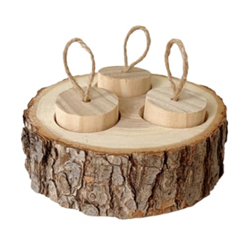 FashionCha Holzspielzeug für Hamster, Interaktive Futtersuche, Tragbarer Leckerli Spender, Holzfarbe FashionCha Holzspielzeug für Hamster, Interaktive Futtersuche, Tragbarer Leckerli Spender, Holzfarbe von FashionCha