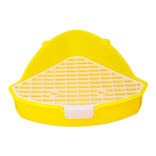 FashionCha Kaninchentoilette für Den Käfig Als Hasenklo Und Nagertoilette mit Praktischem Gittereinsatz für Eine Leichte Säuberung Und Spritzschutz für Frettchen, Gelb FashionCha Kaninchentoilette für Den Käfig Als Hasenklo Und Nagertoilette mit Praktischem Gittereinsatz für Eine Leichte Säuberung Und Spritzschutz für Frettchen, Gelb von FashionCha
