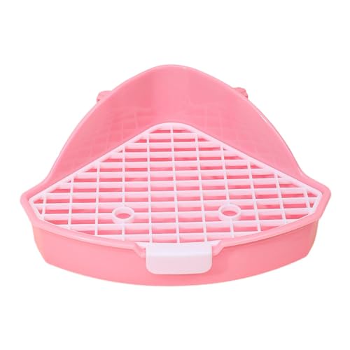 FashionCha Kaninchentoilette für Den Käfig Als Hasenklo Und Nagertoilette mit Praktischem Gittereinsatz für Eine Leichte Säuberung Und Spritzschutz für Frettchen, ROSA FashionCha Kaninchentoilette für Den Käfig Als Hasenklo Und Nagertoilette mit Praktischem Gittereinsatz für Eine Leichte Säuberung Und Spritzschutz für Frettchen, ROSA von FashionCha