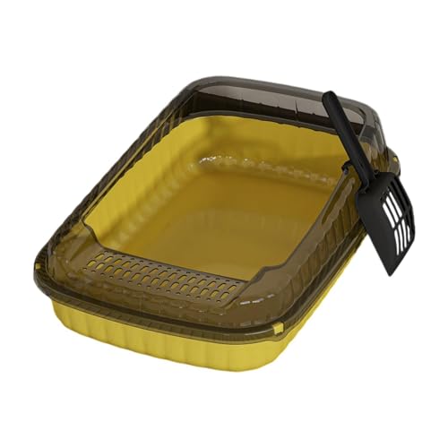 FashionCha Katzenklo für Kätzchen, Tragbare Lösung mit Hohem Rand Und Offenem Oberteil, Gelb FashionCha Katzenklo für Kätzchen, Tragbare Lösung mit Hohem Rand Und Offenem Oberteil, Gelb von FashionCha
