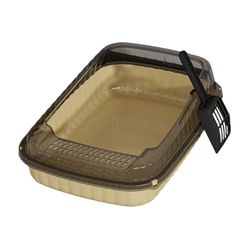 FashionCha Katzenklo für Kätzchen, Tragbare Lösung mit Hohem Rand Und Offenem Oberteil, Hellgelb FashionCha Katzenklo für Kätzchen, Tragbare Lösung mit Hohem Rand Und Offenem Oberteil, Hellgelb von FashionCha