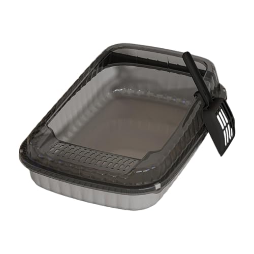 FashionCha Katzenklo für Kätzchen, Tragbare Lösung mit Hohem Rand Und Offenem Oberteil, grau FashionCha Katzenklo für Kätzchen, Tragbare Lösung mit Hohem Rand Und Offenem Oberteil, grau von FashionCha
