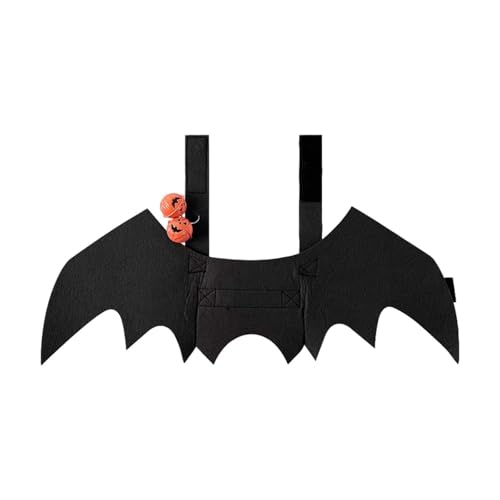 FashionCha Katzenkostüm mit Fledermausflügeln für kleine Katzen und Hunde, süßes Katzenkostüm für Halloween-Partys mit Kürbisglocke für Rollenspiele auf der, Schwarz FashionCha Katzenkostüm mit Fledermausflügeln für kleine Katzen und Hunde, süßes Katzenkostüm für Halloween-Partys mit Kürbisglocke für Rollenspiele auf der, Schwarz von FashionCha