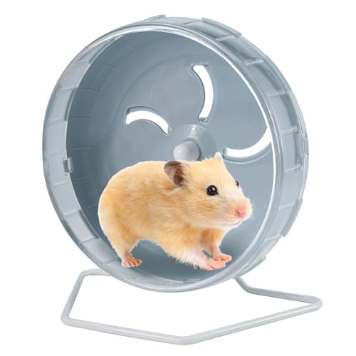 8,4 Zoll Silent Hamster Rad, Verstellbarer Ständer Syrisches Hamsterrad, Kleintiere Laufen Übungsräder für Meerschweinchen, Rennmäuse, Chinchilla (Blau) von Fatiya
