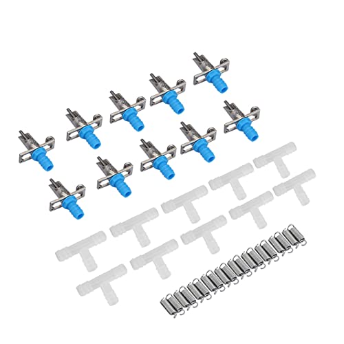 Fauitay Drker Schweine-Nippeltränke, 18 x 12 x 4, 10 Stück, Kaninchentrinker, Nippeltränke, Trinkwasser-Werkzeug, Doppelfedern von Fauitay