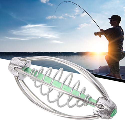 Fauitay Fischereisenfutter, Fischereisenzierkäfig, Edelstahlfeder Fishing Fishing Fishing Tackle Accessoire mit Anhängerperle (Mittelgroß etwa 18 Gramm) von Fauitay