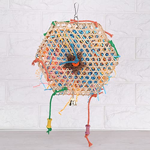 Fauitay Interaktives Spielzeug, Interaktiver Vogelbiss -Kauspielzeug, Gewebter Bambuspapier Hanging Toy Fauitay Interaktives Spielzeug, Interaktiver Vogelbiss -Kauspielzeug, Gewebter Bambuspapier Hanging Toy von Fauitay