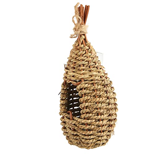 Fauitay Outdoor -Vogelhaus, Hängende Kolibri -Häuser, Handgewebte Kolibri, Gras, für Garten Im Freien von Fauitay