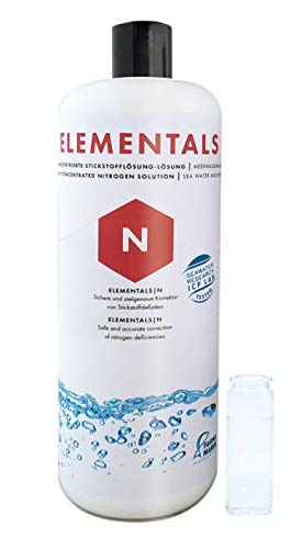 Fauna Marin Elementals N - 1000ml hochkonzentrierte Stickstofflösung für Meerwasseraquarien - Ausgleich von Stickstoffmängeln - Aquarienpflege mit regelmäßigen ICP-Analysen Fauna Marin Elementals N - 1000ml hochkonzentrierte Stickstofflösung für Meerwasseraquarien - Ausgleich von Stickstoffmängeln - Aquarienpflege mit regelmäßigen ICP-Analysen von Fauna Marin