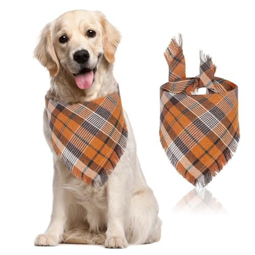 1 x großes Hundehalstuch, Dreieckstuch, waschbar, Hundehalstuch, Halstuch, Halstuch, verstellbares Herbst-Hundehalstuch für große Hunde, 65 x 45 x 45 cm von Favson