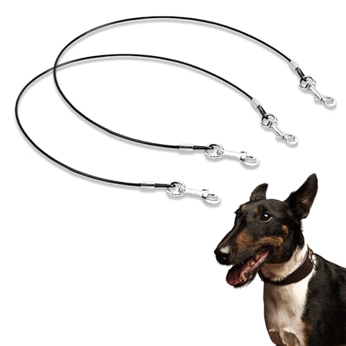 Kaufeste Hundeleine, 1 m, Verlängerungsseil, Haustier-Stahldraht, kaufeste Hundeleinenverlängerung, Hundekette für Hof, Outdoor und Camping, funktioniert mit jeder Leine, Halsband und Geschirr, 2 Kaufeste Hundeleine, 1 m, Verlängerungsseil, Haustier-Stahldraht, kaufeste Hundeleinenverlängerung, Hundekette für Hof, Outdoor und Camping, funktioniert mit jeder Leine, Halsband und Geschirr, 2 von Favson