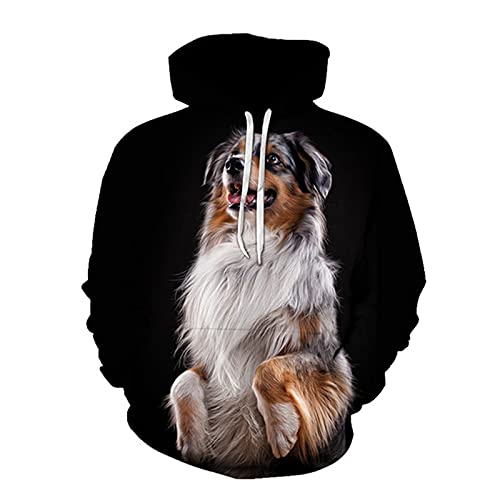 Haustier Hund Pullover 3D Gedruckt Männer Hoodie Casual Sweatshirt Trainingsanzug Unisex Harajuku Streetwear Mode Tops, 1005, L von Faxkjeuls