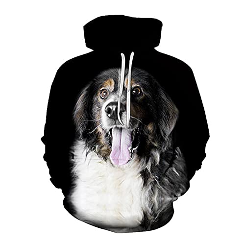 Haustier Hund Pullover 3D Gedruckt Männer Hoodie Casual Sweatshirt Trainingsanzug Unisex Harajuku Streetwear Mode Tops, 1006, XL von Faxkjeuls