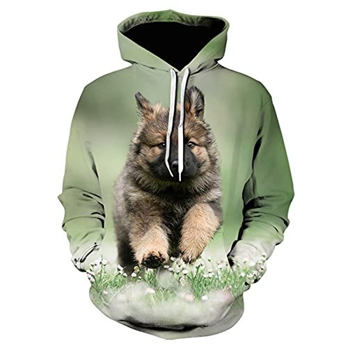 Haustier Hund Pullover 3D Gedruckt Männer Hoodie Casual Sweatshirt Trainingsanzug Unisex Harajuku Streetwear Mode Tops, 1013, M von Faxkjeuls