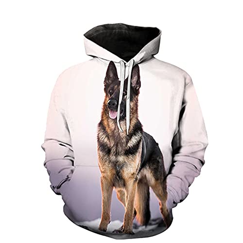 Haustier Hund Pullover 3D Gedruckt Männer Hoodie Casual Sweatshirt Trainingsanzug Unisex Harajuku Streetwear Mode Tops, 1015, L von Faxkjeuls