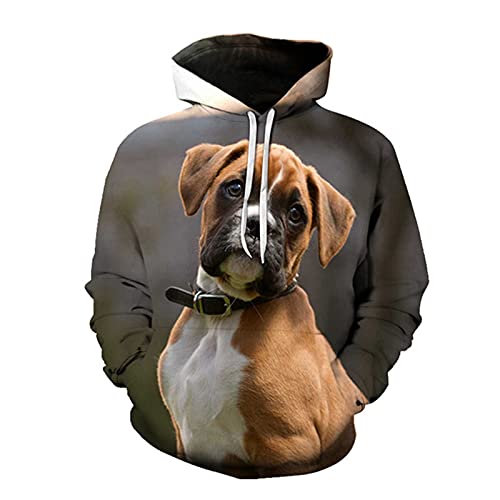 Haustier Hund Pullover 3D Gedruckt Männer Hoodie Casual Sweatshirt Trainingsanzug Unisex Harajuku Streetwear Mode Tops, 1016, M von Faxkjeuls